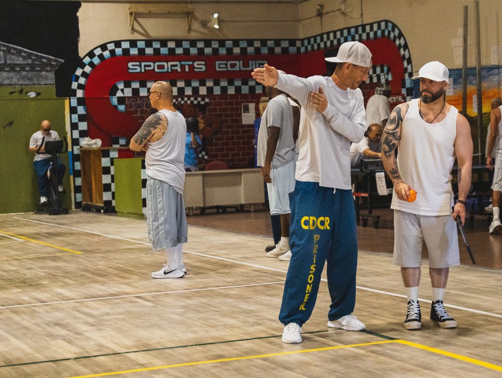 An incarcerated person explains something about the game.
