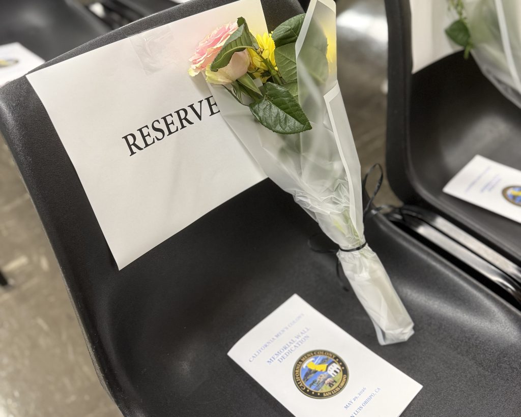 Reserved seating for family members of fallen staff from CMC.