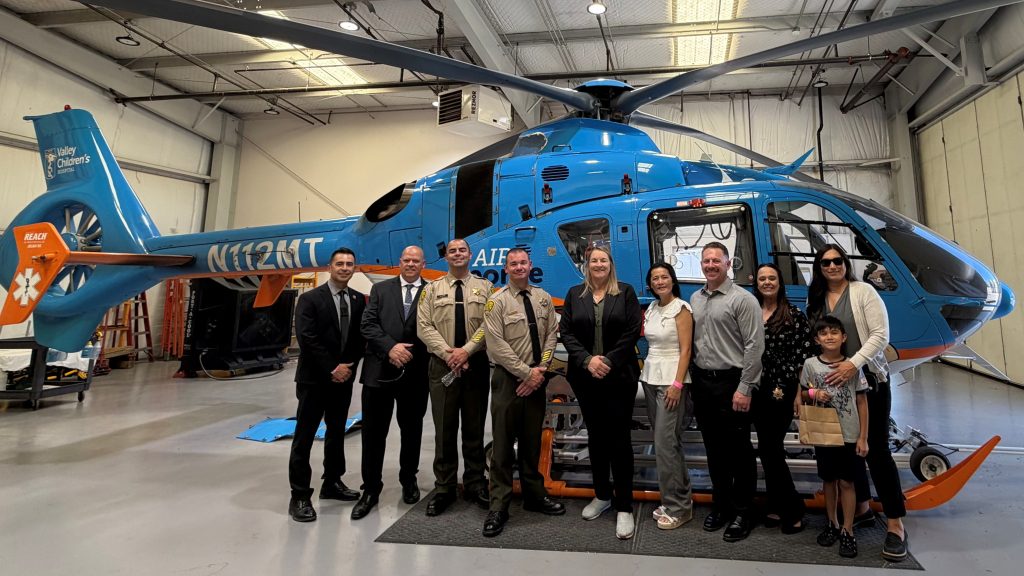 CSP Corcoran team with Air George, the hospital’s emergency transport helicopter