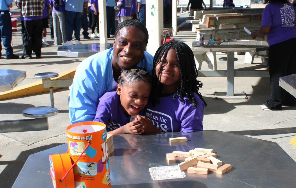 Games at Folsom State Prison during special family visiting.