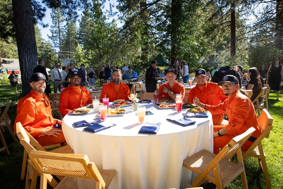 The graduating students celebrated with a dinner held the night before the ceremony at Lake Tahoe Community College's Rising Scholars Program.