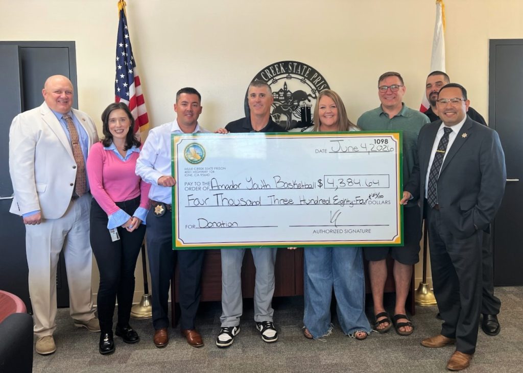 MCSP delivers check to Amador Youth Basketball
