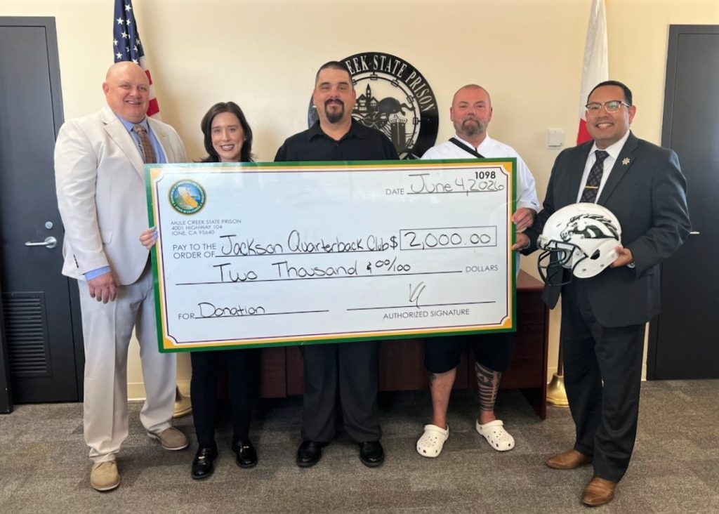 MCSP delivers check to Amador Quarterback Club