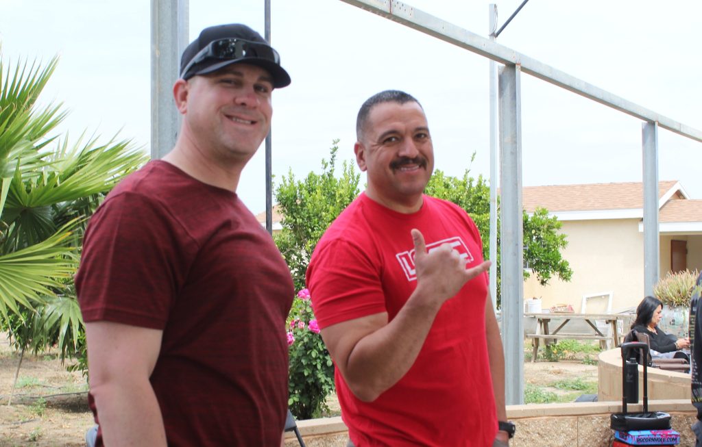 Pleasant Valley prison staff give the event a thumbs up.