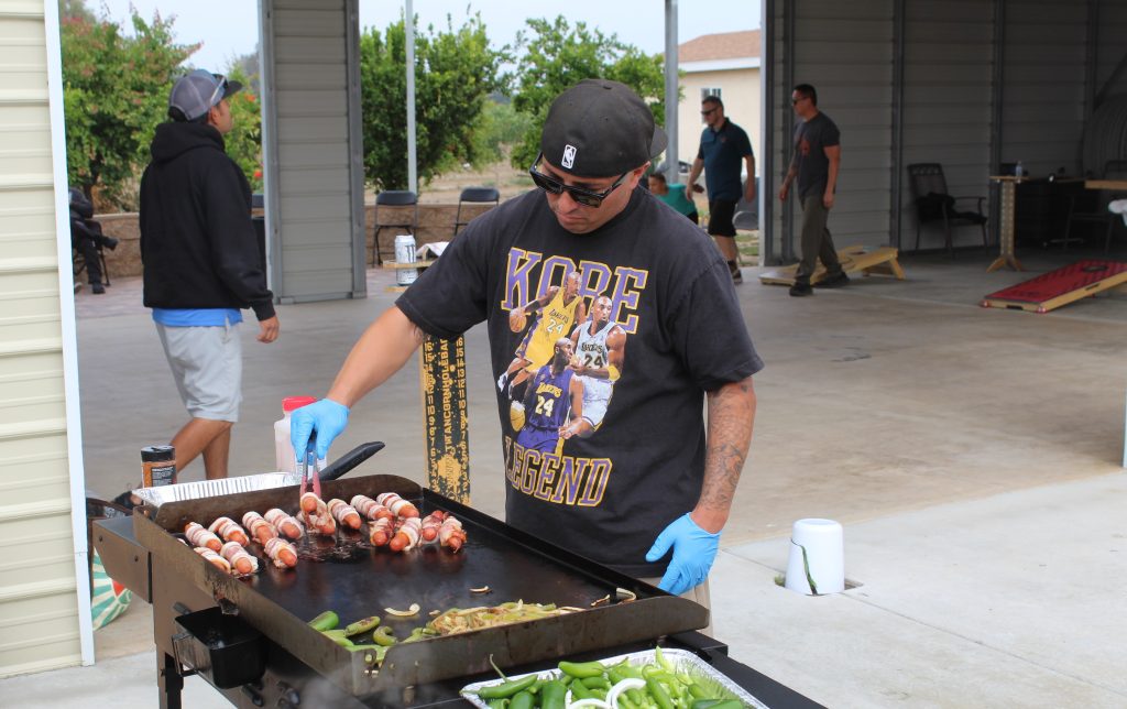 Grilling at the event from Pleasant Valley State Prison. 