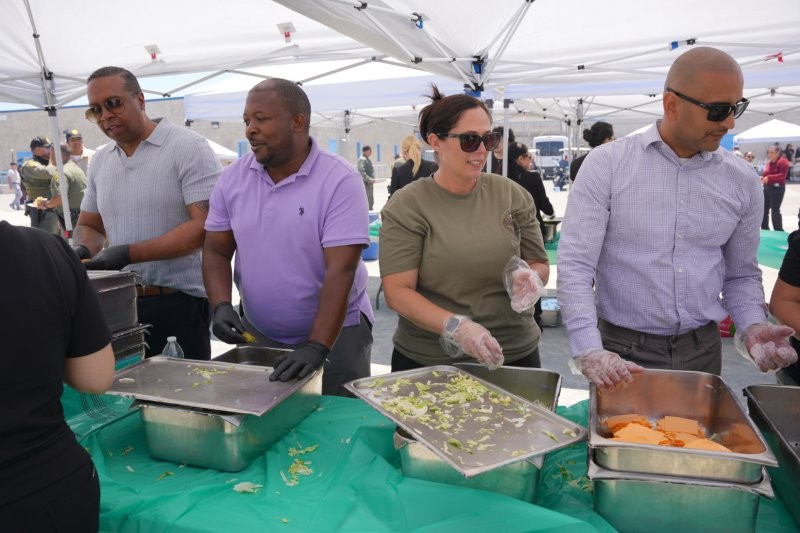 Serving food at RJD during the 2026 staff appreciation week event.