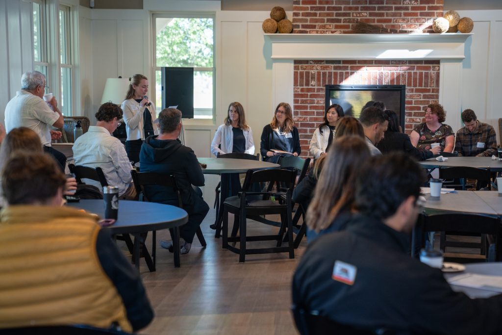 Group meets at Spork Food Hub to discuss how farms are helping feed incarcerated people in prisons across California.