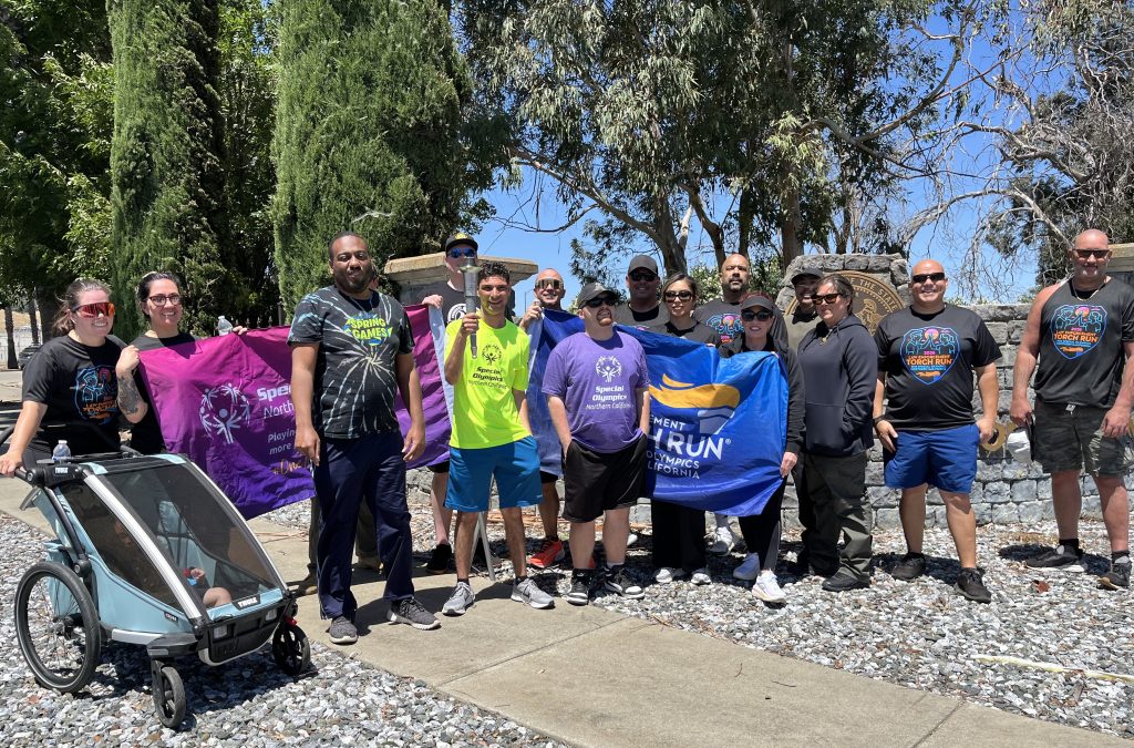 Group photo of CSP-Solano staff at the torch run.