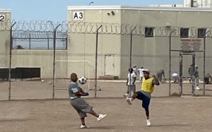 Calipatria State Prison hosted a soccer championship in July on Facility A.