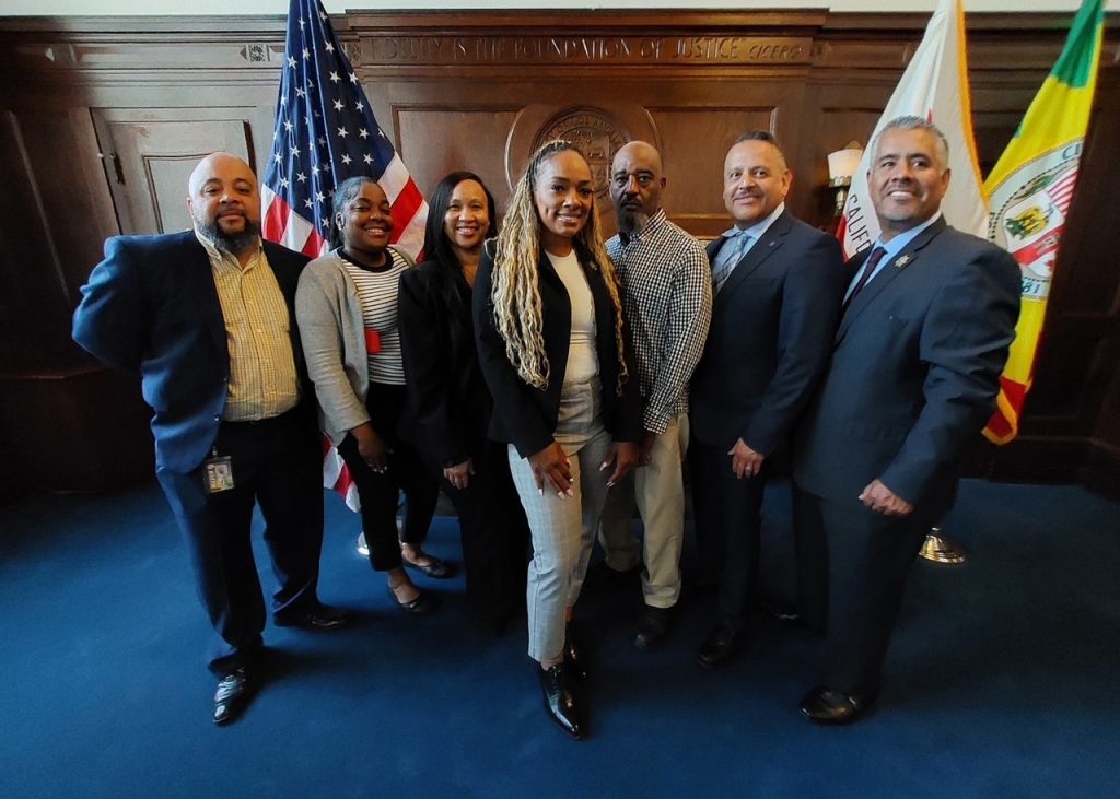 DAPO tour group at Los Angeles City Hall
