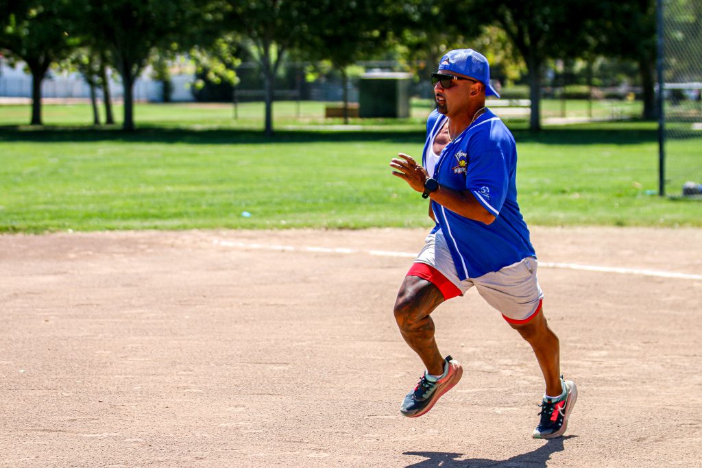Making a run for a base at the DAPO game. 
