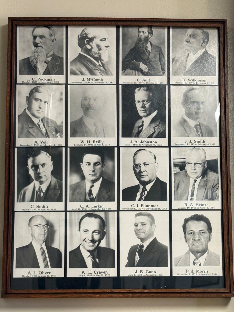 Wardens at Folsom Prison from 1880 through the 1980s.