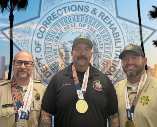 Three employees from Wasco State Prison-Reception Center earned medals at the US Police and Fire Championships in San Diego, June 13-20, 2026.
