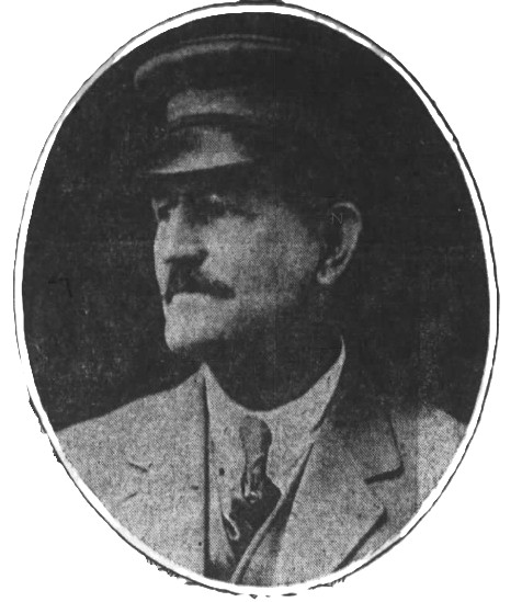 Grainy newspaper image of Captain of the Yard Samuel Randolph, circa 1921.