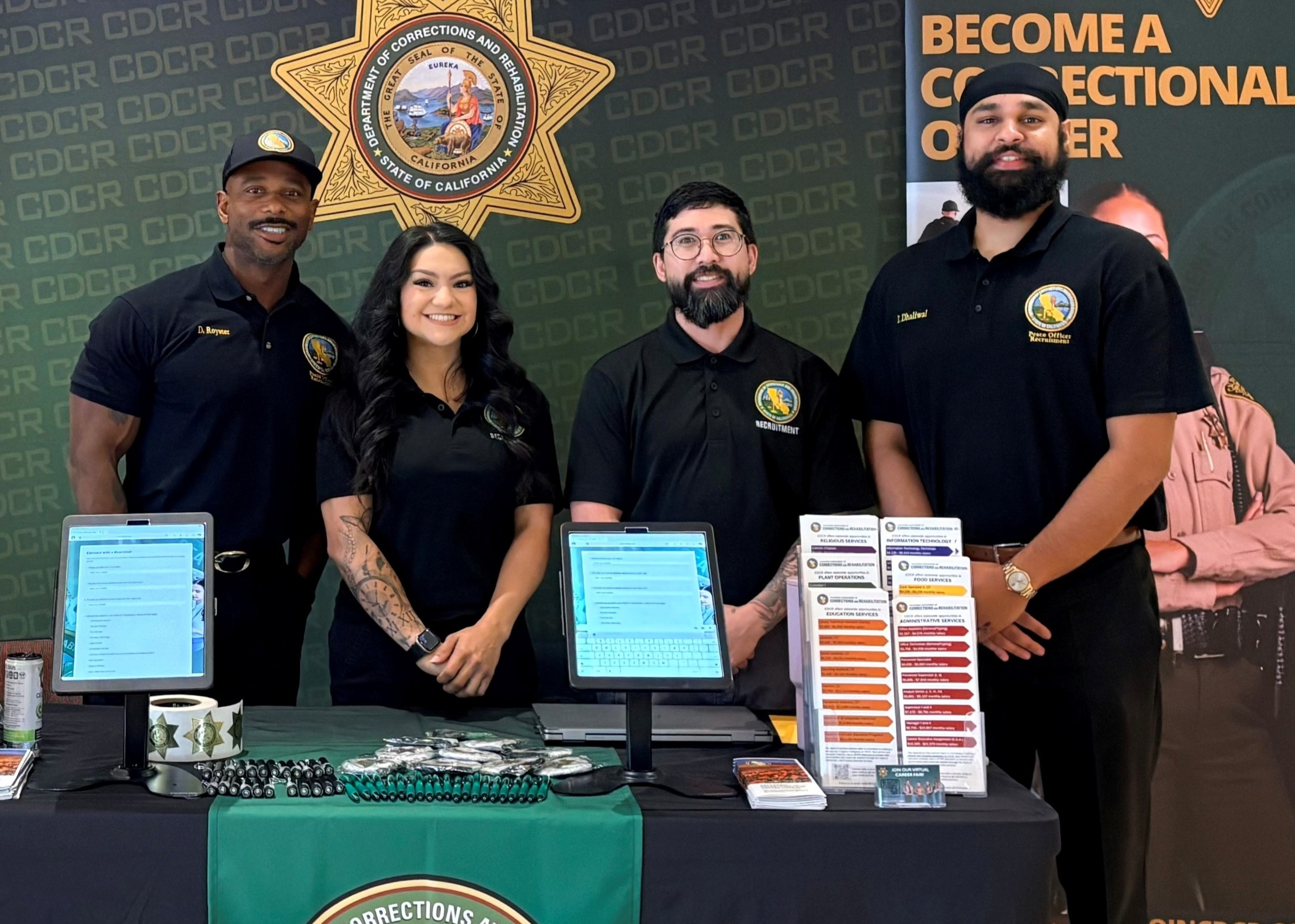 Recruiting team at outreach event