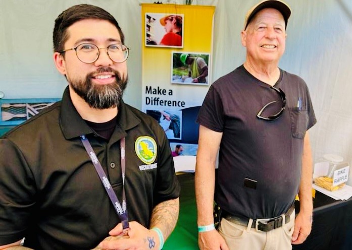 CDCR recruitment unit staff member with Virgil Alvis, the person who oversees the CMF bike project.