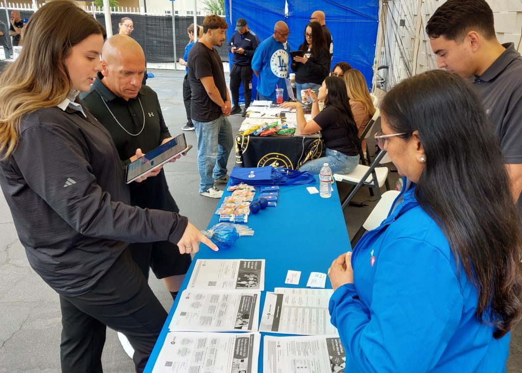 Group at Father's Day pop up event supporting reentry