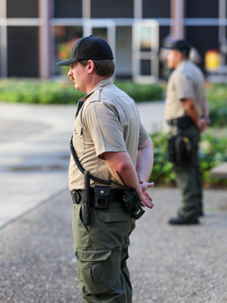 Cadets stand at attention at the Academy