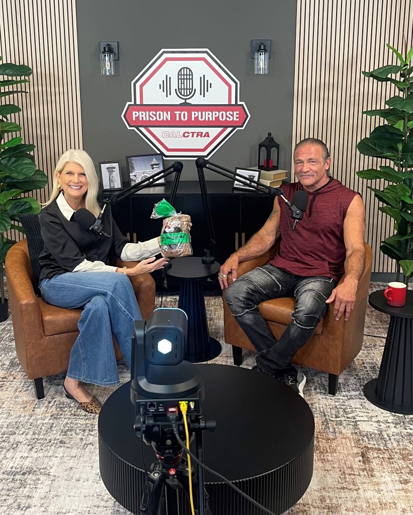 Michele Kane, host of the CALCTRA podcast, with Dave Dahl, co-founder of Dave's Killer Bread.