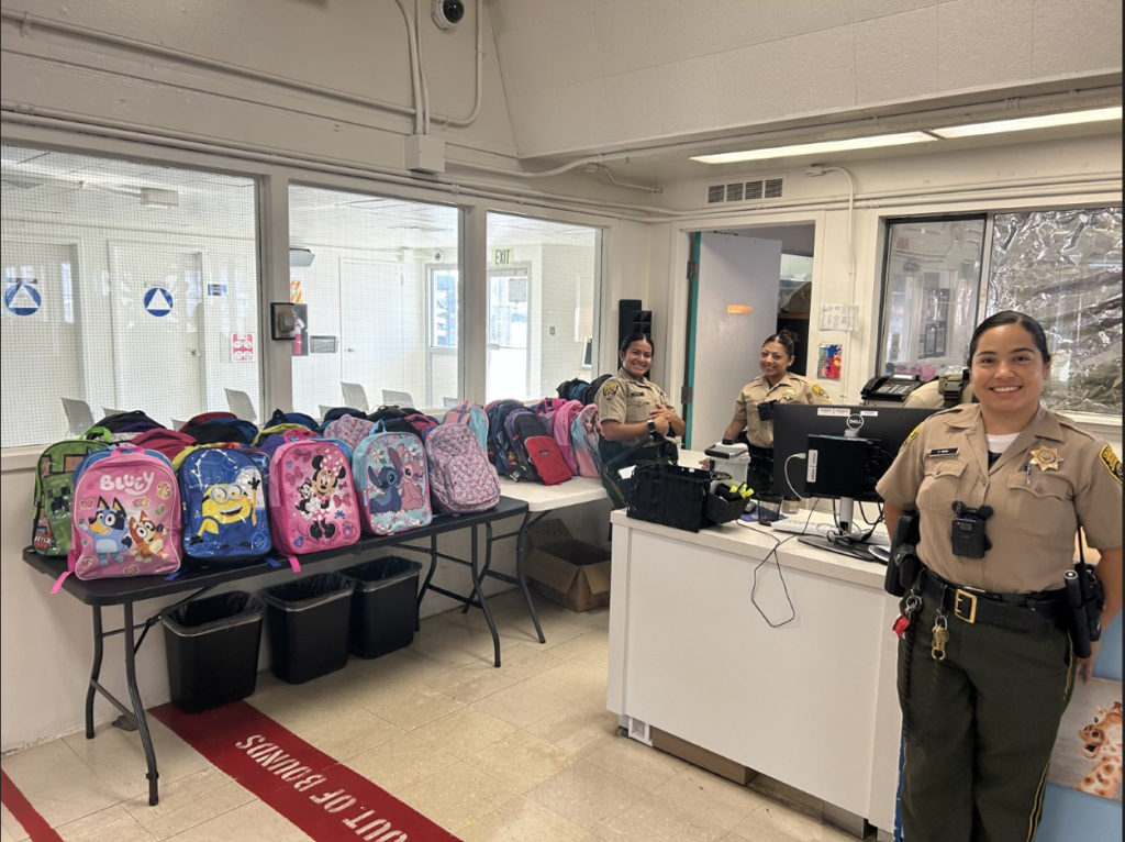 Staff at back-to-school event