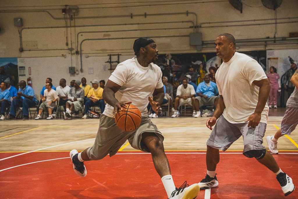 Basketball game at CIM.