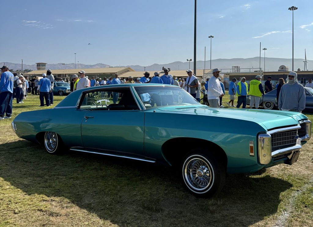Light blue classic car at CTF-Soledad for Hot August Nights.