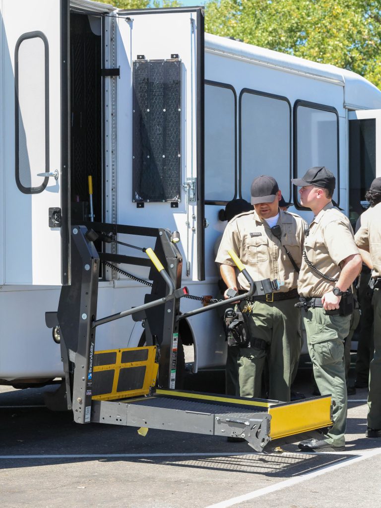 Cadets learn about CDCR transportation at the Academy.