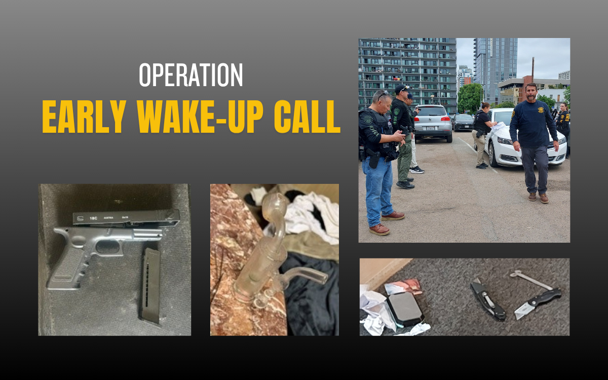 Parole agents led Operation Early Wake-Up Call in the San Diego area.