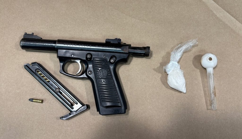 Parole agents from San Gabriel Valley District led a compliance sweep, resulting in seizing guns, a knife and drugs.