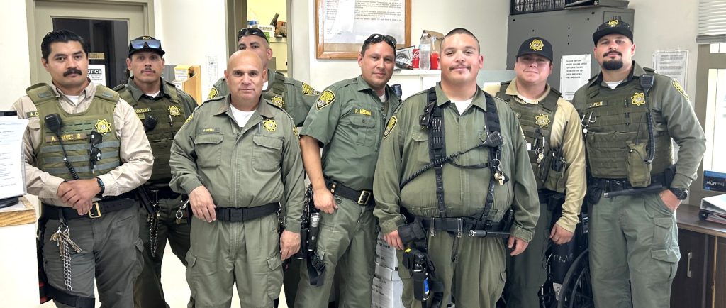 Correctional officers at Ironwood State Prison's staff appreciation event put on by the institution's leadership.