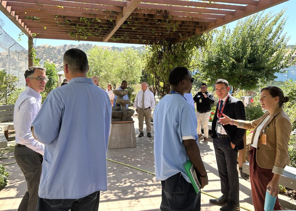Legislature and Board of Parole Hearings members in dialogue at CMF