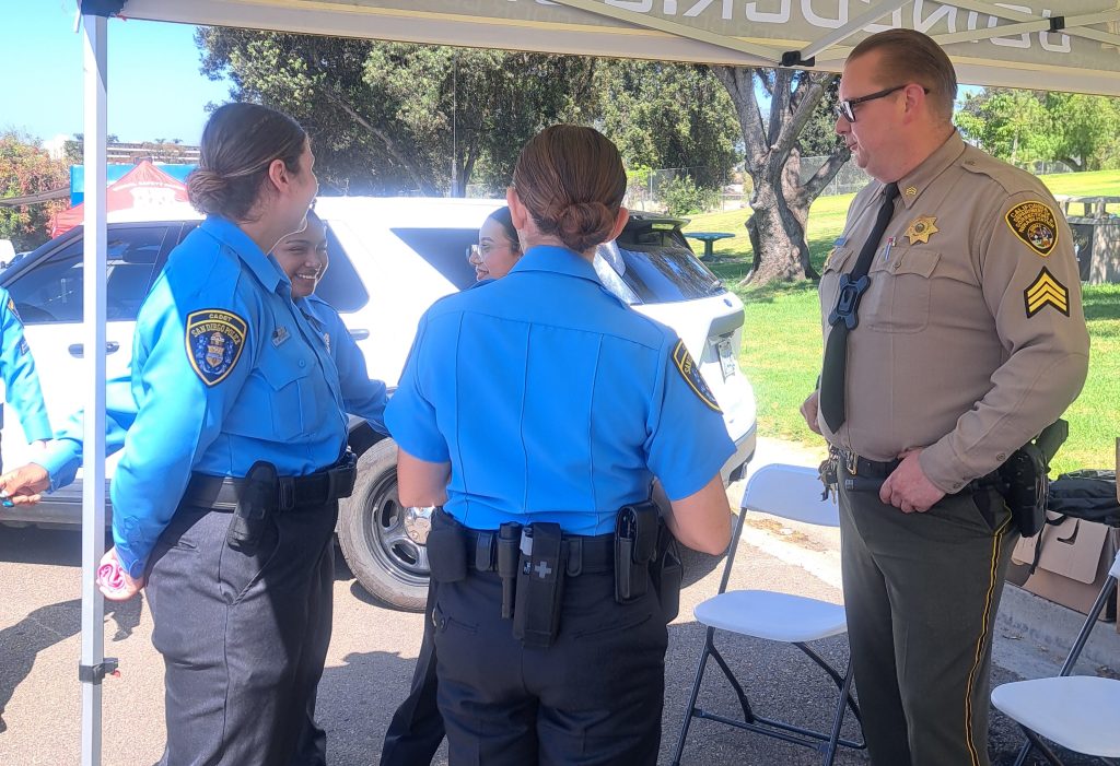 CDCR staff members interact with San Diego Police Department cadets.