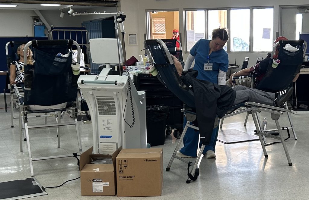 RJD staff donate blood.