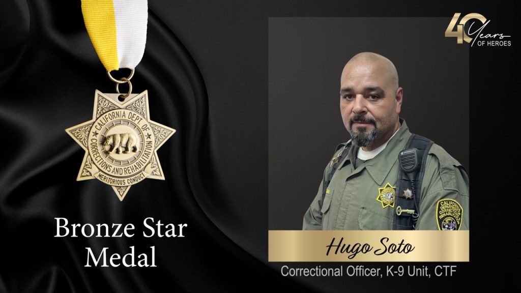 Portrait and medal for MOV Bronze Star honoree Soto