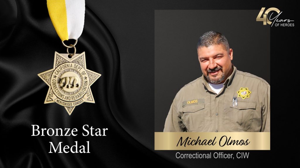 Portrait and medal for MOV Bronze Star honoree Olmos