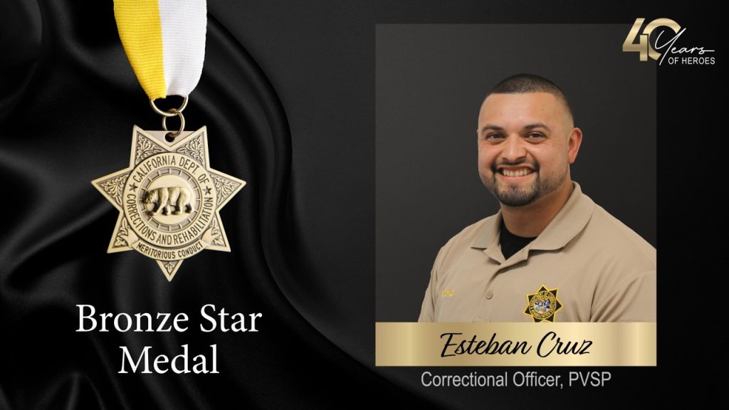 Portrait and medal for MOV Bronze Star honoree Cruz
