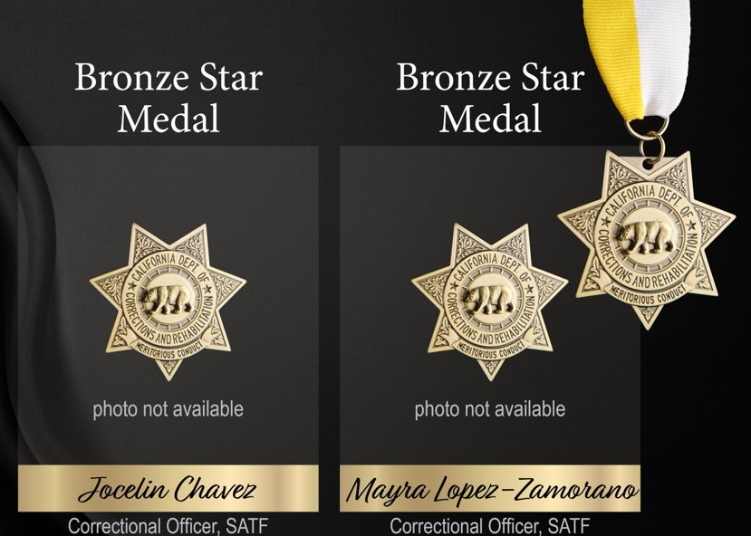 Medals for MOV Bronze Star honorees Chavez and Lopez-Zamorano