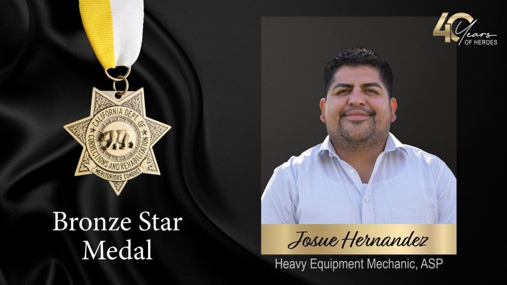 Portrait and medal for MOV Bronze Star honoree Hernandez