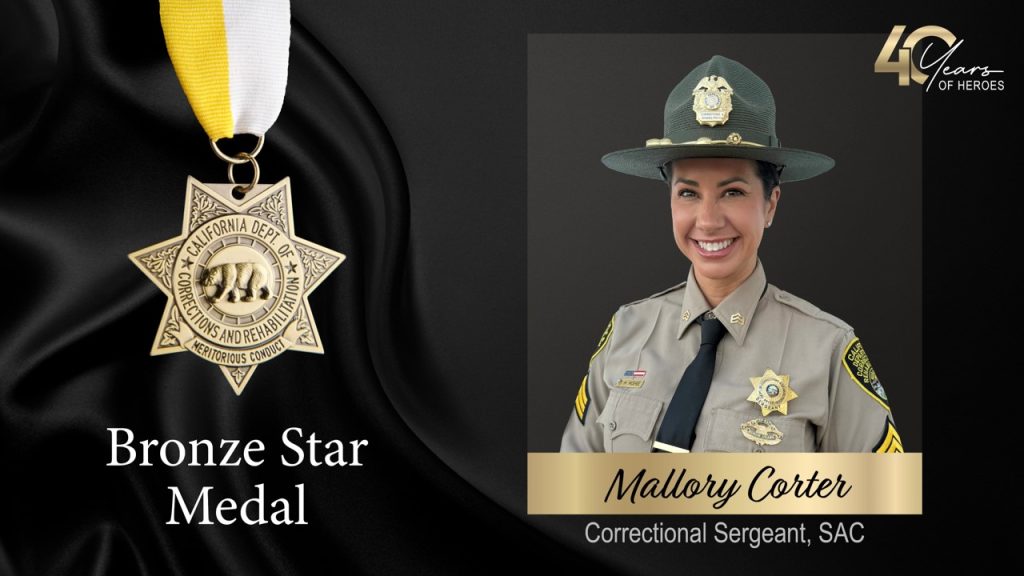 Portrait and medal for MOV Bronze Star honoree Corter