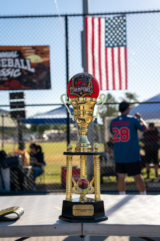 The trophy for the tournament.