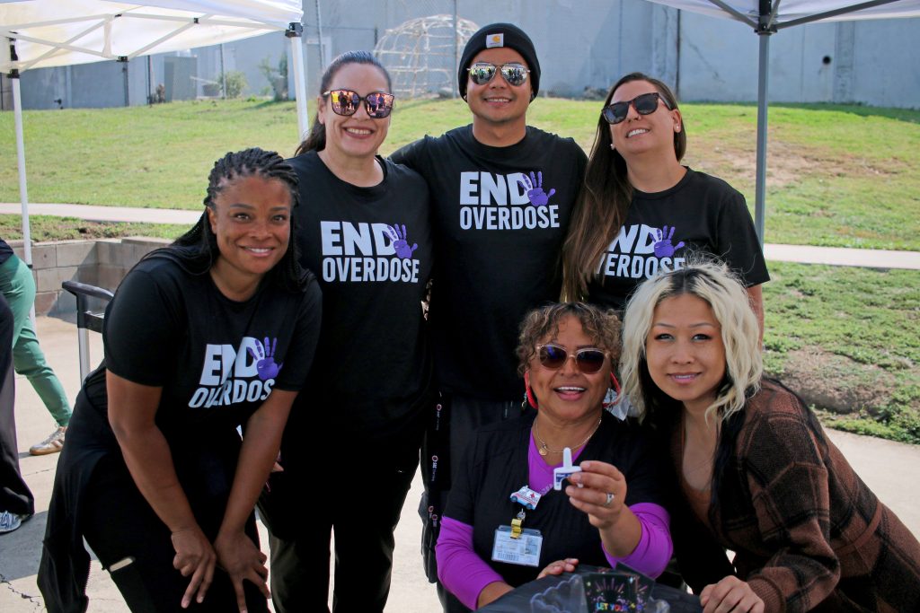 Staff at CSP Sacramento at International Overdose Awareness Day event