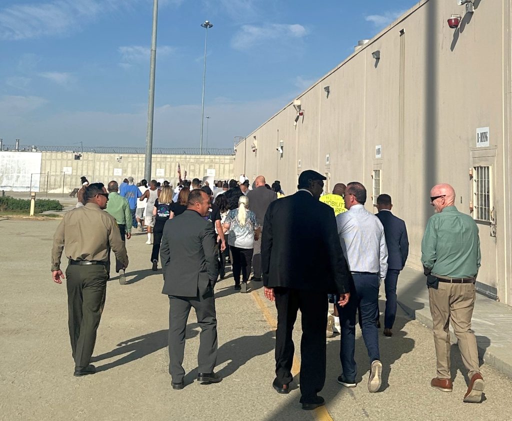 CDCR and CCHCS leaders walk for suicide prevention week at North Kern State Prison in Delano, California, September 2026.