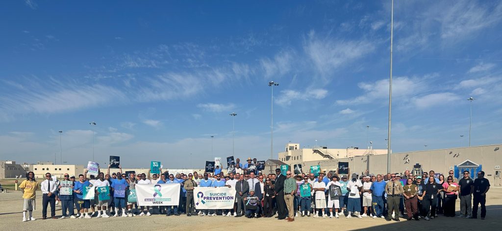 Suicide Prevention Walk at North Kern State Prison in Delano with staff, the incarcerated population and CDCR, CCHCS leadership.