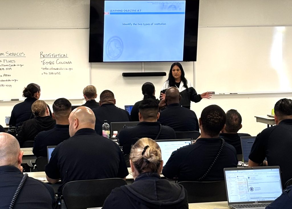 OVSRS delivering presentation at Basic Parole Agent Academy
