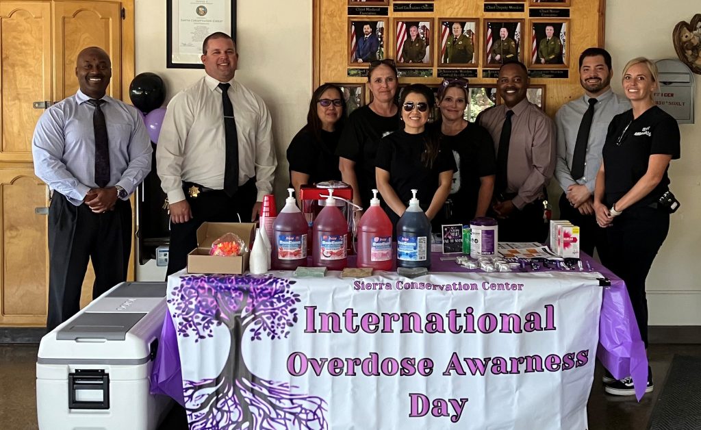 Staff at Sierra Conservation Center at International Overdose Awareness Day event
