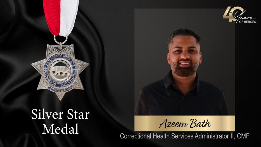 Portrait and medal for MOV Silver Star honoree Bath