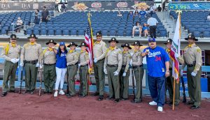 California Institution for Men, Warden Eric Mejia and California Institution for Women, Warden Sonia Padilla were invited to throw the ceremonial first pitch at the Ontario Tower Buzzers minor league baseball game.