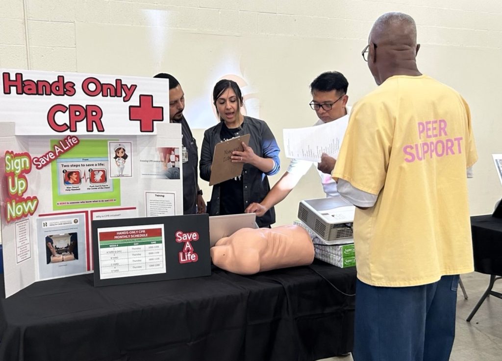 CPR station at VSP health and wellness fair