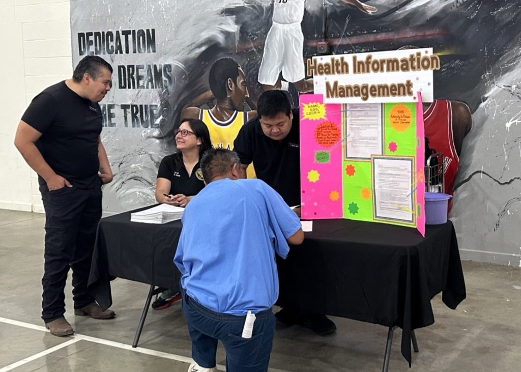 Health station at VSP health and wellness fair
