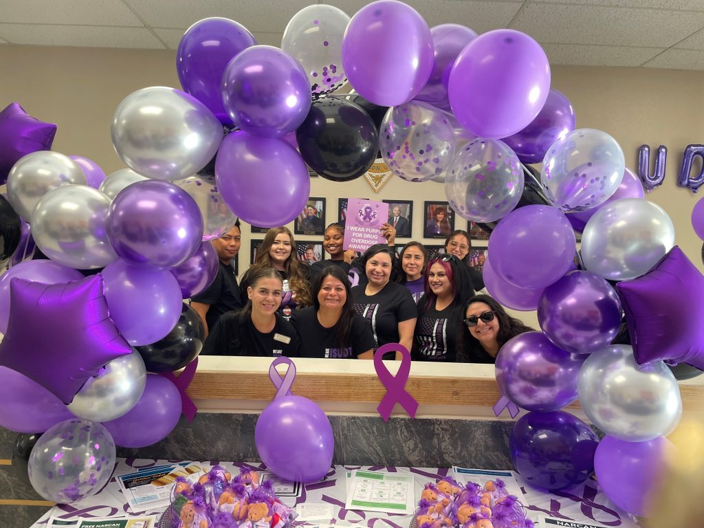 Staff at Wasco State Prison at International Overdose Awareness Day event